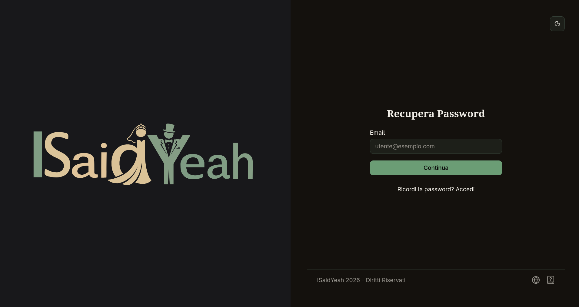 Recover password